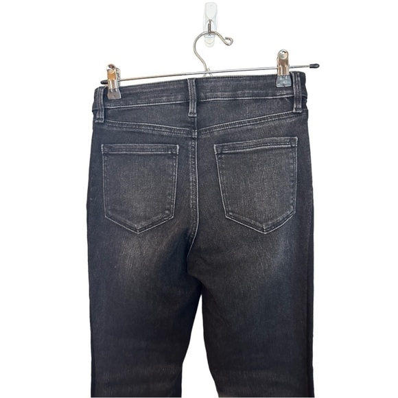 Athleta Sculptek Crop Kick Tuxedo Ankle High Rise Flare Jean Carbon Wash 0 - Picture 9 of 9